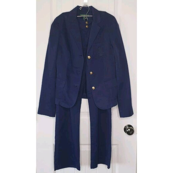 Lauren Ralph Lauren Pants - Lauren Ralph Lauren Nautical Jacket & Sailor Pant Suit Womens Small 6P 2 Pc Set
